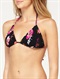 BLKSweet Vida Smocked Tiki Tri Bikini Top by Roxy - DTL1