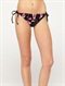 BLKSweet Vida Smocked Brazilian String Bikini Bottom by Roxy - FRT1