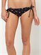 BLKFlower Child 70s Lowrider Side Tie Bikini Bottoms by Roxy - FRT1